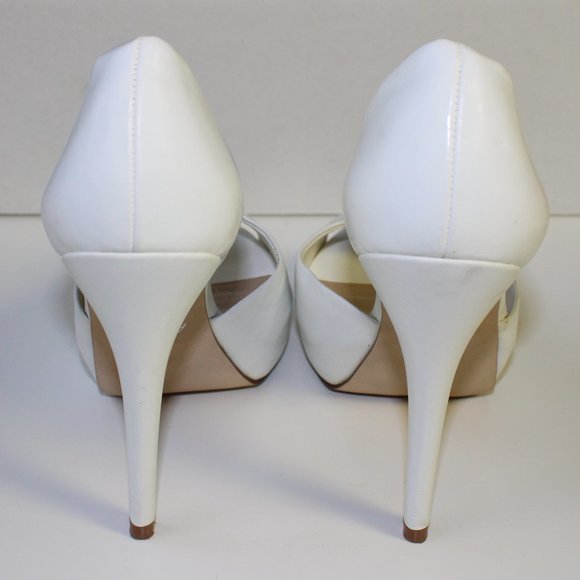 Aldo White Peep Toe D'orsay Platform Heel - Picture 6 of 9